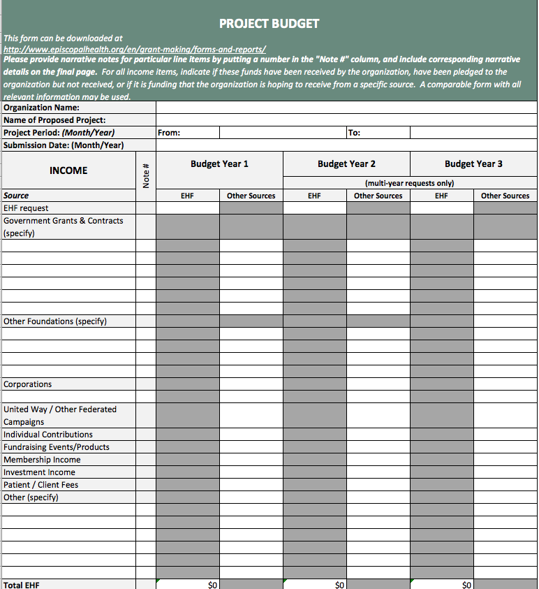 income and expense template free