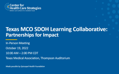 Texas MCO SDOH Learning Collaborative: Partnerships for Impact